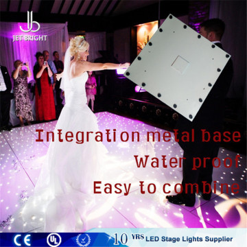 wedding led dance floor mobile, star white dmx led dance floor