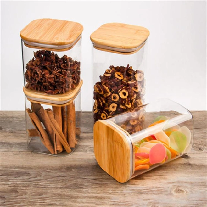 Cork Lid for Glass Kitchen Containers Storage for Food