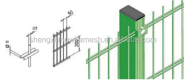 high quality double wire fence garden decorative court with self-locking factory supply