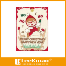 Merry Chirstmas And Happy New Year Embroidered Cards For Greeting
