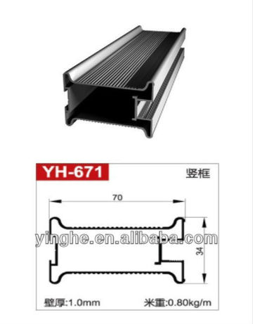 wiredrawing aluminium profile for wardrobe door in bedroom