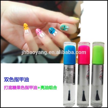 Popular two way nail polish pen with brush/drawing nail art pen