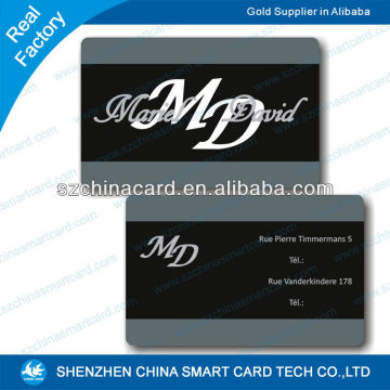 Frosted Plastic Black PVC Card Template