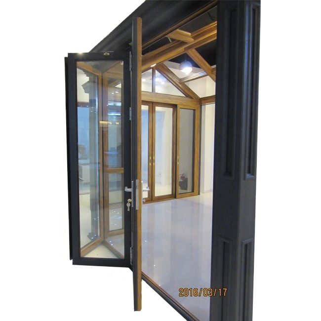 AS standard factory price double tempered clear glass folding glass door