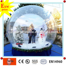 inflatable christmas decoration with light, air blown small christmas inflatables snow globe for sale