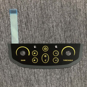 PET Embossed Button Membrane Foil Switch with LED