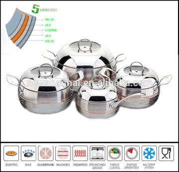 Copper Core Apple Shape Cookware Set