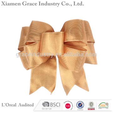 New Design Wholesale Grosgrain Ribbon Bow/Gold Ribbon Bow/Ribbon Flowers