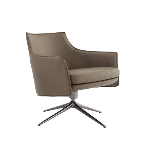 Modern Lounge Room Aniline Leather Arm Chair