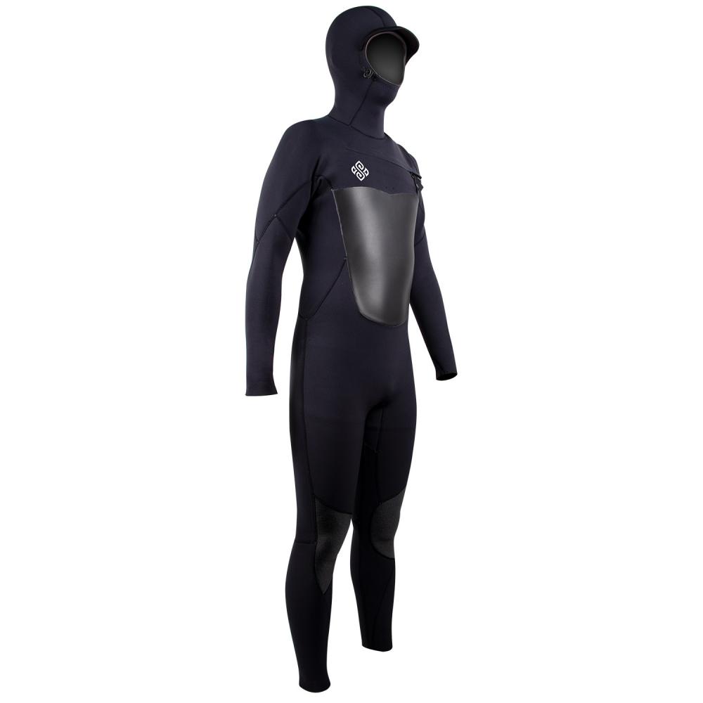 Seaskin Mens 5/4mm Wetsuits Neoprene Hooded Neoprene