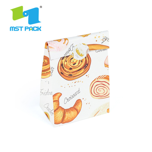 Kraft Paper Resealable Food Bag Paper Bread Bag