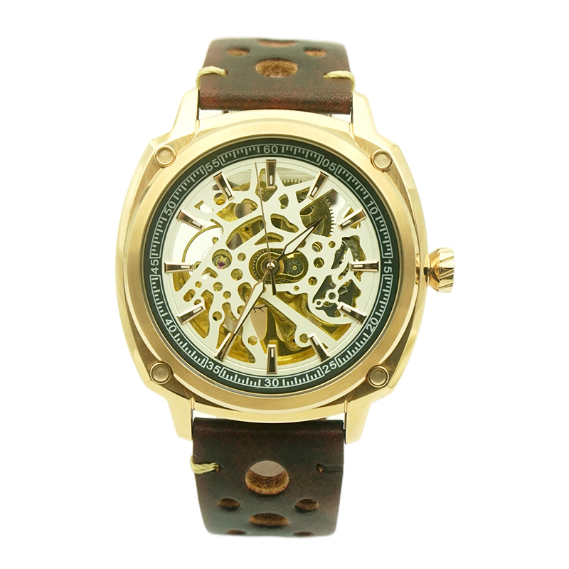 Leather Skeleton Watches for Men