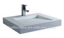 Artificial Stone Basin, Stone Wash Hand Basin, Square sink BS-8409