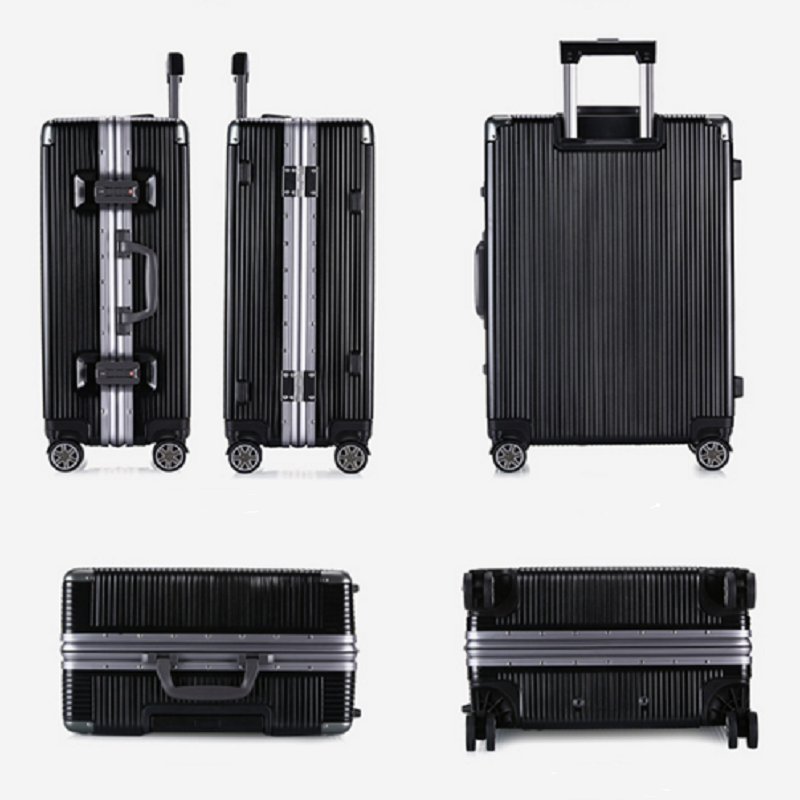 Black Hardshell Aluminum Frame Luggage