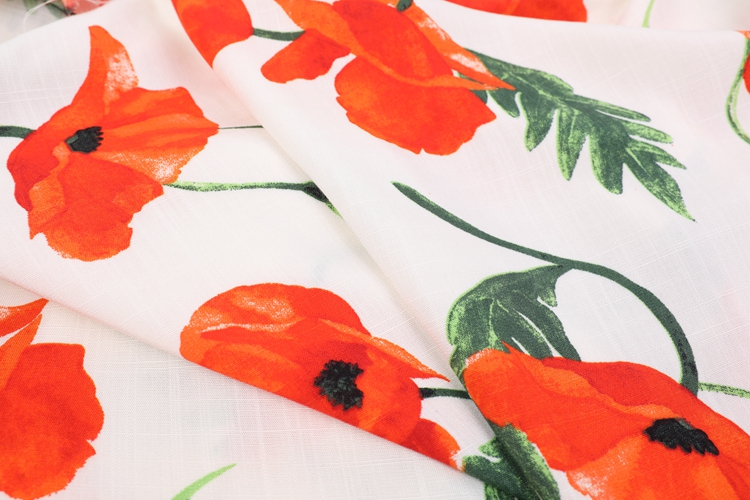 Billigt pris Ekovänligt färgat tryck Spunnet Plain Rayon Print Slub Tyg till salu