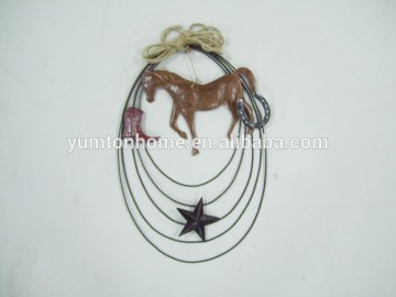 western cowboy style handcrafts metal wall art