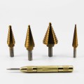 6pcs Aluminium Box Step Step Drill Bits Set