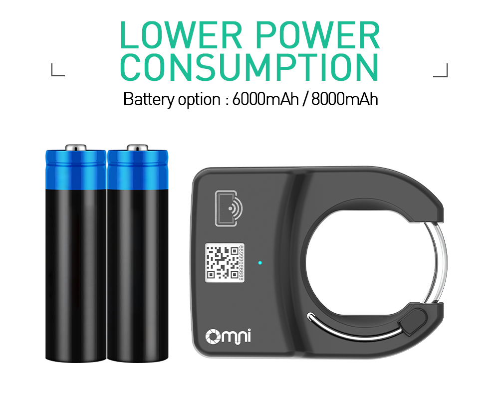 Omni Popular waterproof IP 67 GPS positioning 2G/4G GPS BLE sharing rental E bicycle bike Smart lock