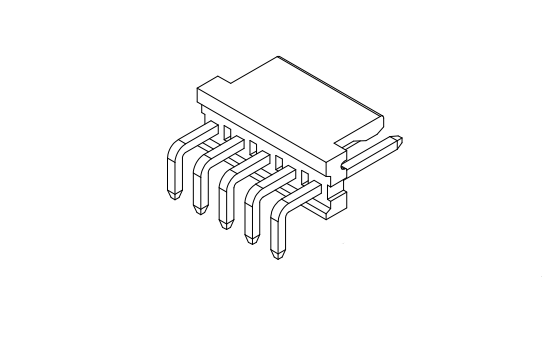 3,96mm Pitch 90 ° Série de conector de wafer DW3961R-XP-2