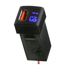 High Speed QC3.0 Car Charger with Volt Meter