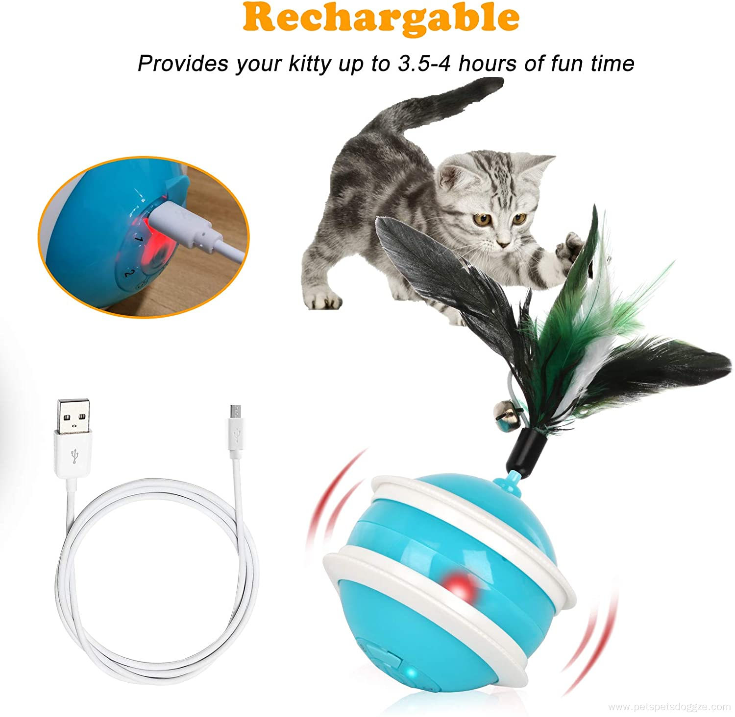 PGRADED USB RECHARDEABLE Updated Version electronic cat toys