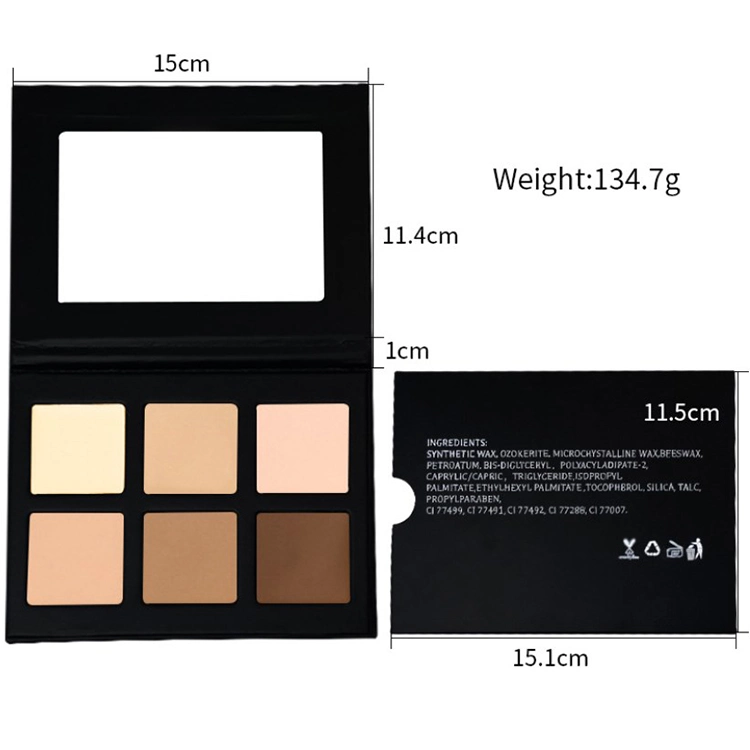 2021 Cosmetic Cream Concealer Palette 6 Colors Cream Palette Concealer Makeup