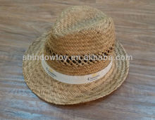 Fedora natural straw hat, Hollow straw hat, Cheap Promotion straw hat