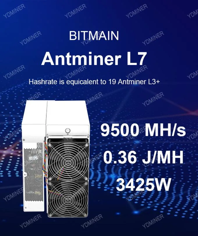 Antminer L7 9500 Mh/S Litecoin Miner Asic Dogecoin Mining