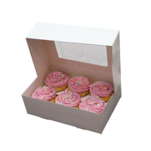 White Cardboard Paper with Window Bakery Pie Boxes