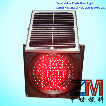 Yellow Solar Traffic  flash Warning Light