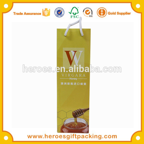 Trade Assurance Customize Paper Bag Logo Packaging For Honey Wine