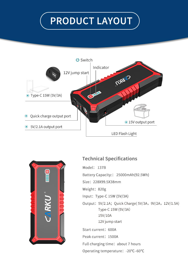 CARKU car jump starter battery When the car battery break down help start the car for auto assistance starter ng kotse jump