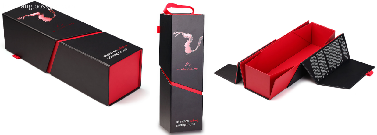 wine box in flat shipping way