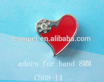 8mm Heart Slide Charms