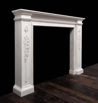 Classic design marble fireplace surround/custom size arch marble fireplace surround