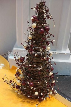 Decorative cone tree with mixed berries