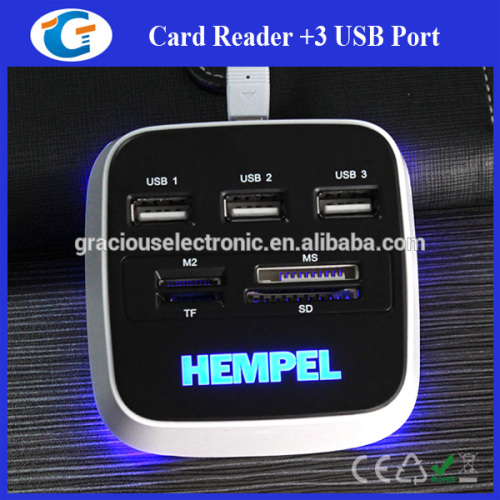 Hot sale combo usb hub 2.0 with card reader