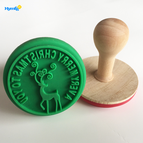 With silicone christmas reindeer cookie stamp