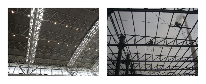 Steel structure roof 