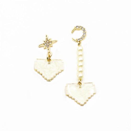 Star Moon Retro Love Multi-color Pendant Earrings