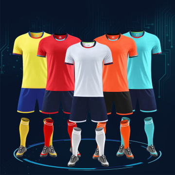 New Season European Club Referee Jersey Football Short Sleeve Breathable Training Jersey Soccer Jersey Uniform Men Soccer Wear