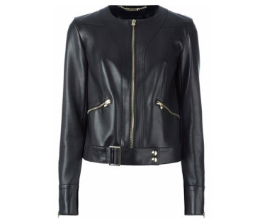 New Style Lady's True Leather Jacket with Zipper Fashion