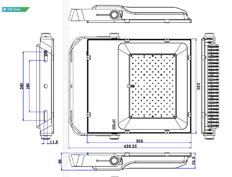 LUXINT Most Powerful Wide Application Outdoor Post Lights Led 100W 120W 150W