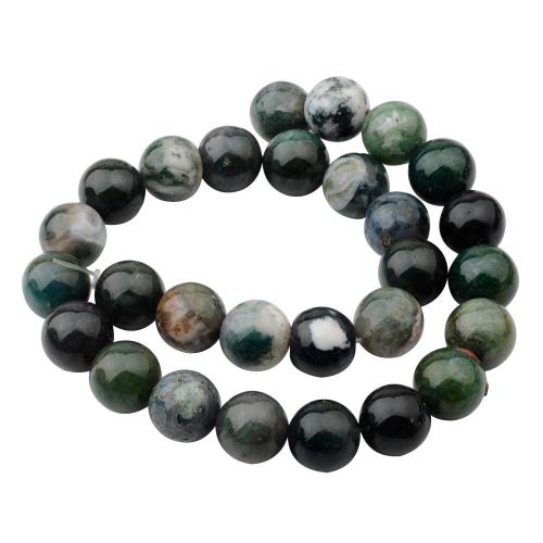 14MM Lösa naturliga Aquatic Agate Round Pärlor för att göra smycken