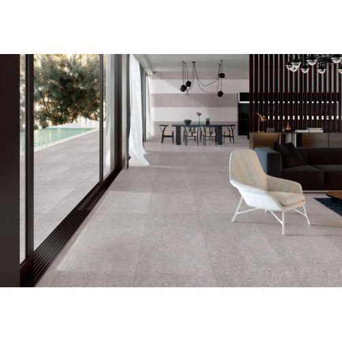 Carreaux de porcelaine mate rustique aspect terrazzo 600*1200