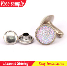 Wholesale Global popular rhinestone rivets clogs decorative button accessories