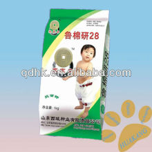 Side gusset and back center sealing plastic packaging bag