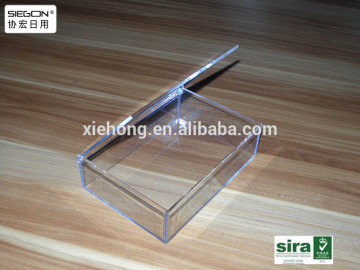 Clear rectangular acrylic box