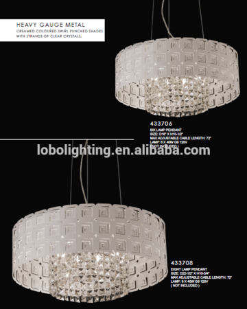 clear crystal stands pendant lamp/decorative pendant lamp and chandeliers/design pendant lamp copper