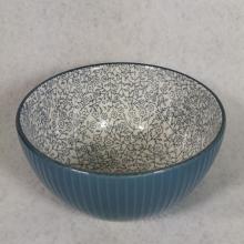 Embossed stoneware bowl and mug